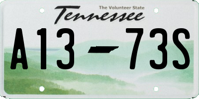 TN license plate A1373S