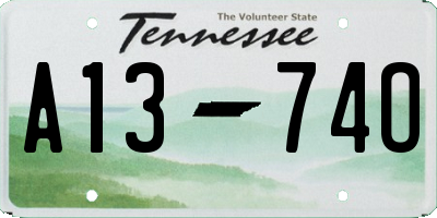 TN license plate A1374O
