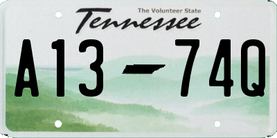 TN license plate A1374Q
