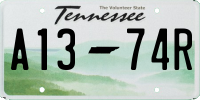 TN license plate A1374R