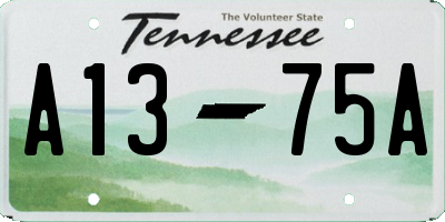 TN license plate A1375A