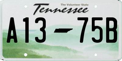 TN license plate A1375B