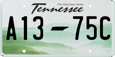 TN license plate A1375C