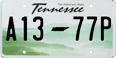 TN license plate A1377P