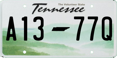 TN license plate A1377Q