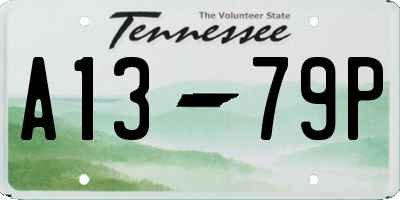 TN license plate A1379P