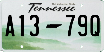 TN license plate A1379Q
