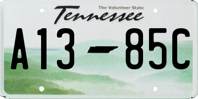 TN license plate A1385C