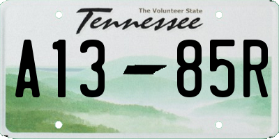 TN license plate A1385R