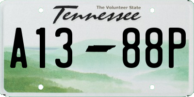 TN license plate A1388P