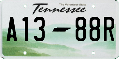 TN license plate A1388R