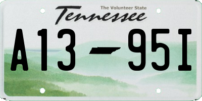 TN license plate A1395I