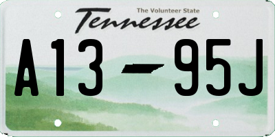 TN license plate A1395J