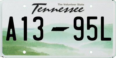 TN license plate A1395L