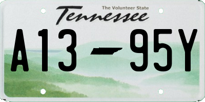 TN license plate A1395Y