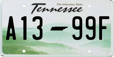 TN license plate A1399F