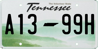 TN license plate A1399H