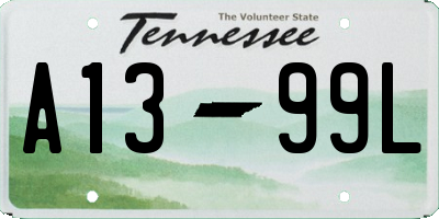 TN license plate A1399L