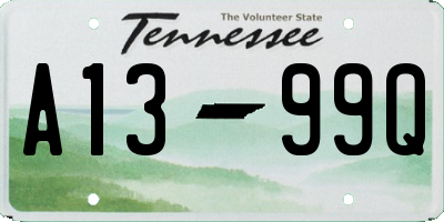 TN license plate A1399Q