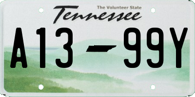 TN license plate A1399Y