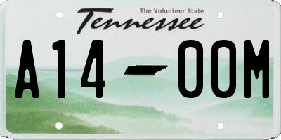 TN license plate A1400M