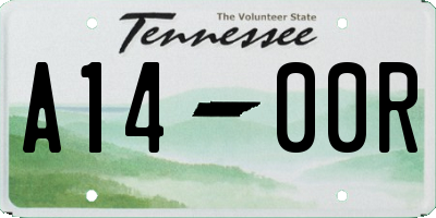TN license plate A1400R