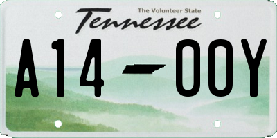 TN license plate A1400Y