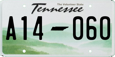 TN license plate A1406O
