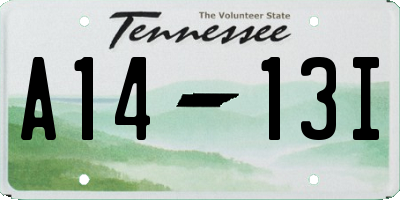 TN license plate A1413I