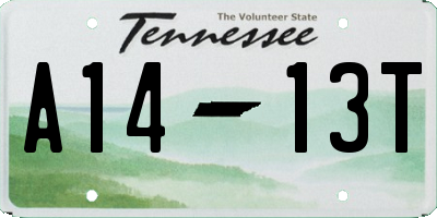 TN license plate A1413T