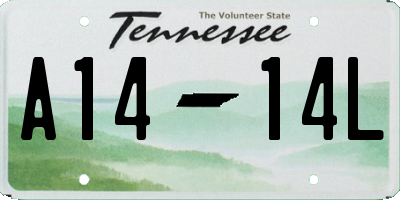 TN license plate A1414L