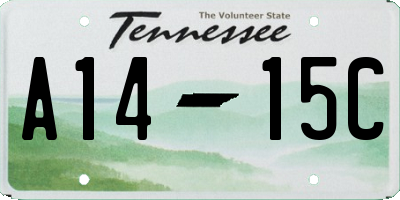 TN license plate A1415C