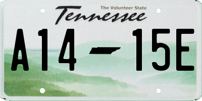 TN license plate A1415E