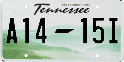TN license plate A1415I