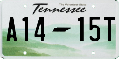 TN license plate A1415T
