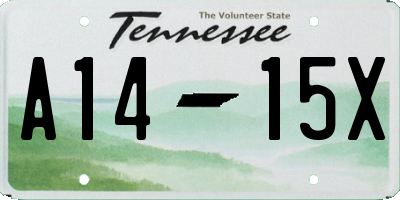 TN license plate A1415X