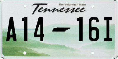 TN license plate A1416I