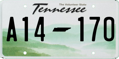 TN license plate A1417O