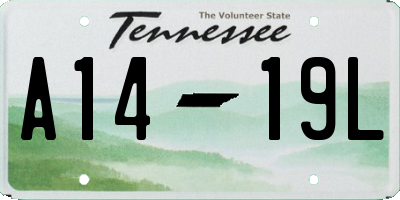 TN license plate A1419L