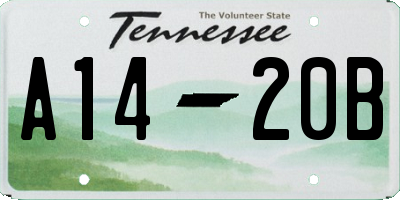 TN license plate A1420B