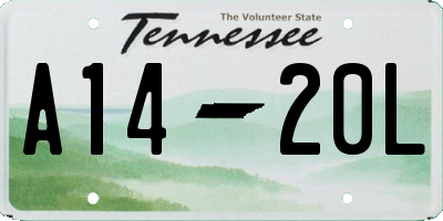 TN license plate A1420L