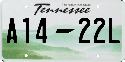 TN license plate A1422L