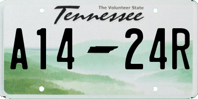 TN license plate A1424R