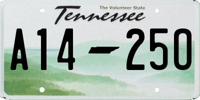 TN license plate A1425O