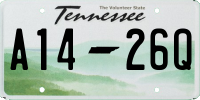 TN license plate A1426Q