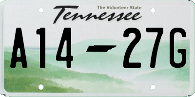 TN license plate A1427G