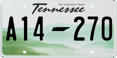 TN license plate A1427O