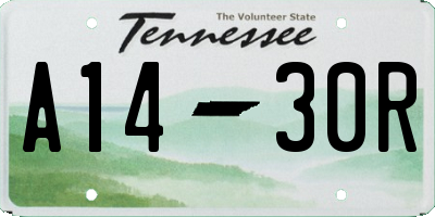 TN license plate A1430R