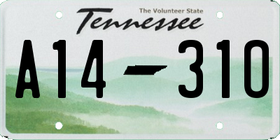 TN license plate A1431O