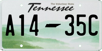 TN license plate A1435C